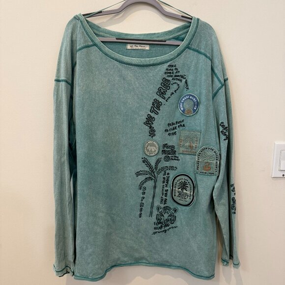 Free People Tops - Free People We The Free Ivy Tee in Aqua Combo size M